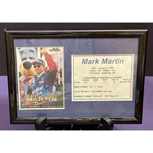 Vtg Mark Martin Front Row Collectibles 5x7 ‘99 Stats ‘98 NASCAR Sports Card